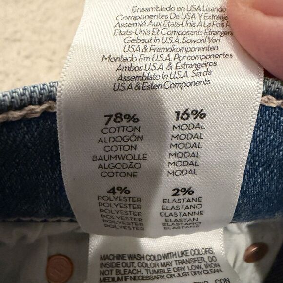 NWT MOTHER HIGH WAISTED RIDER ANKLE FRAY JEANS Denim Women SIZE 28 Cotton Modal - Picture 11 of 11